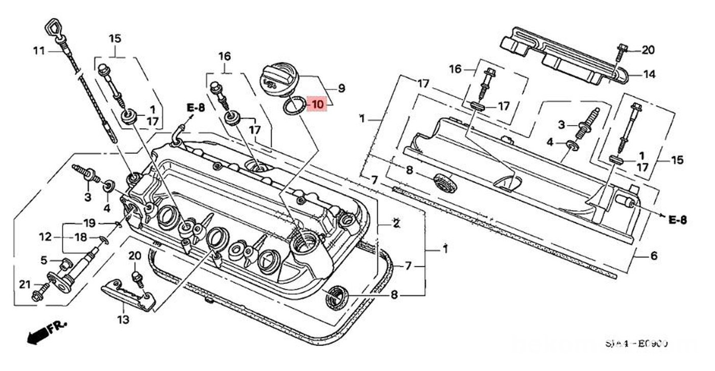 #1. 12030-RJA-010. Head Cover Gasket Set x 2개필요함
#10. 15613-PC6-000. Engine Oil Filler Cap Gasket
#12. 17130-RCA-A02. Hotwin Compatible|베콤카 차량정밀진단