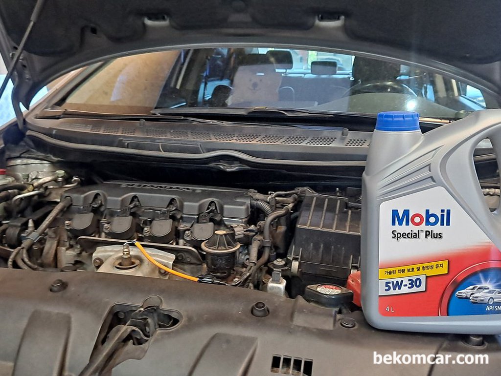 혼다 시빅8세대 엔진오일교환, 모빌 Special Plus|贝科姆汽车 (bekomcar)