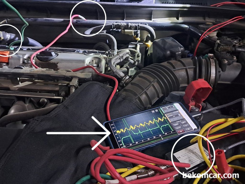 인젝터 분사량 파형분석 기록, 2011년 혼다 어코드 8세대 2.4L 중고차구매 점검|بيكومكار (bekomcar)