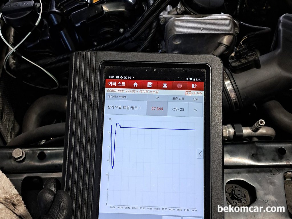 BMW 2012년 528i Xdrive 공연비희박 진단. 정비과정 기록|贝科姆汽车 (bekomcar)
