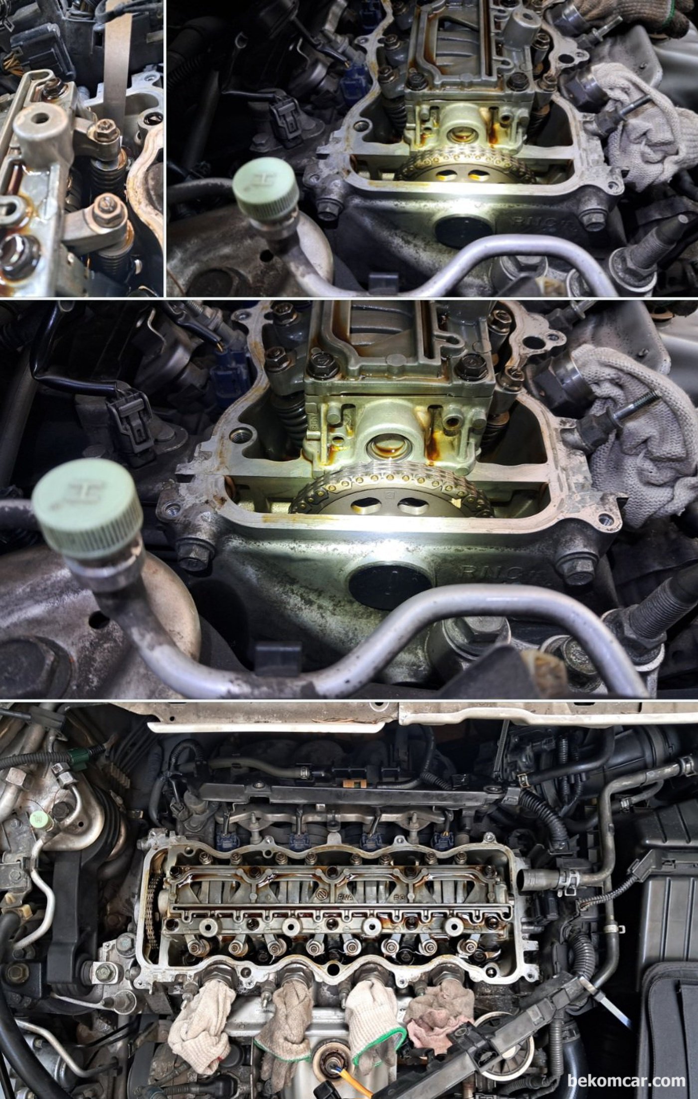 밸브간극 조정 차량은 혼다 시빅 1.8L 약 188,000km 주행했다. 벨브간극 조정 작업기록 이다.|بيكومكار (bekomcar)