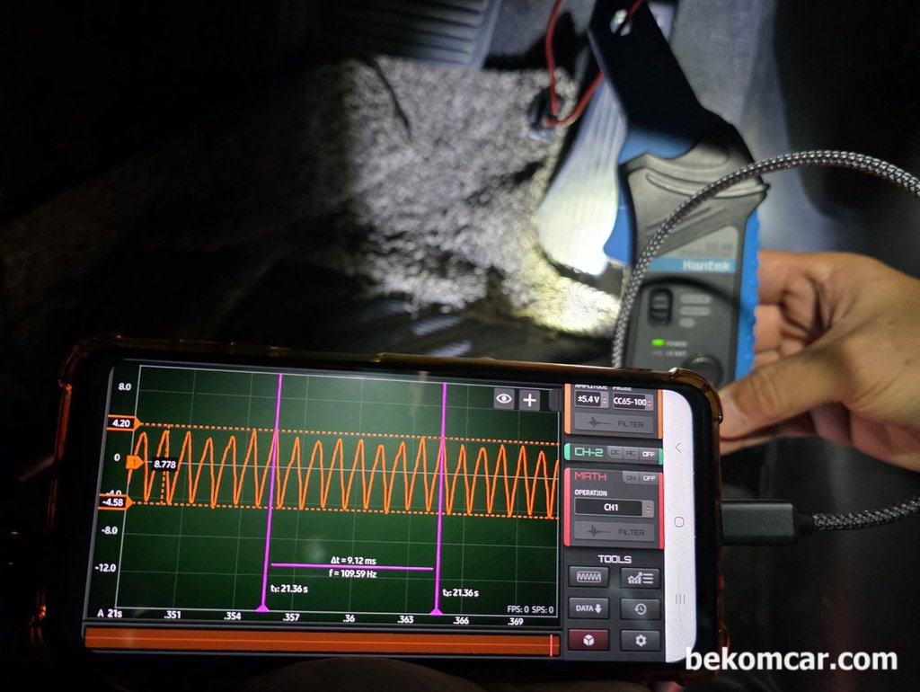 연료펌프 상태진단 파형, 정상과 성능저하가 있는경우 파형비교|بيكومكار  (bekomcar)