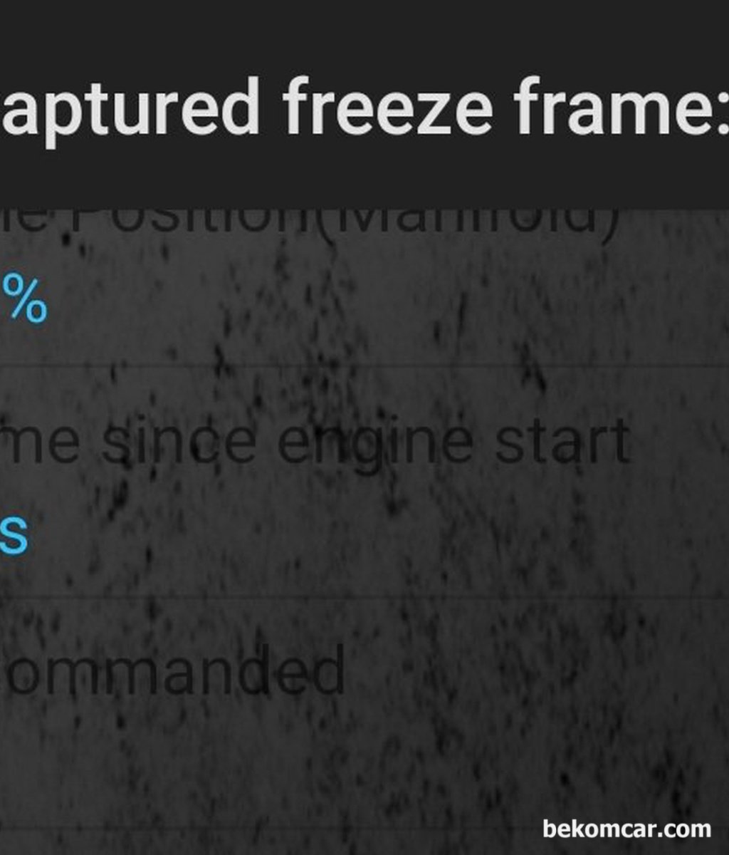 차량 엔진경고등이 발생당시의 차량상태를 알려주는 Freeze frame 이 뭔가요?|베콤카 차량정밀진단