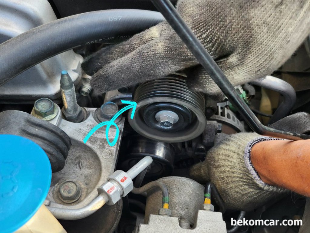 엔진룸 소음찾아내기, 겉벨트 풀고 풀리확인. 혼다 시빅사례|贝科姆汽车 (bekomcar)