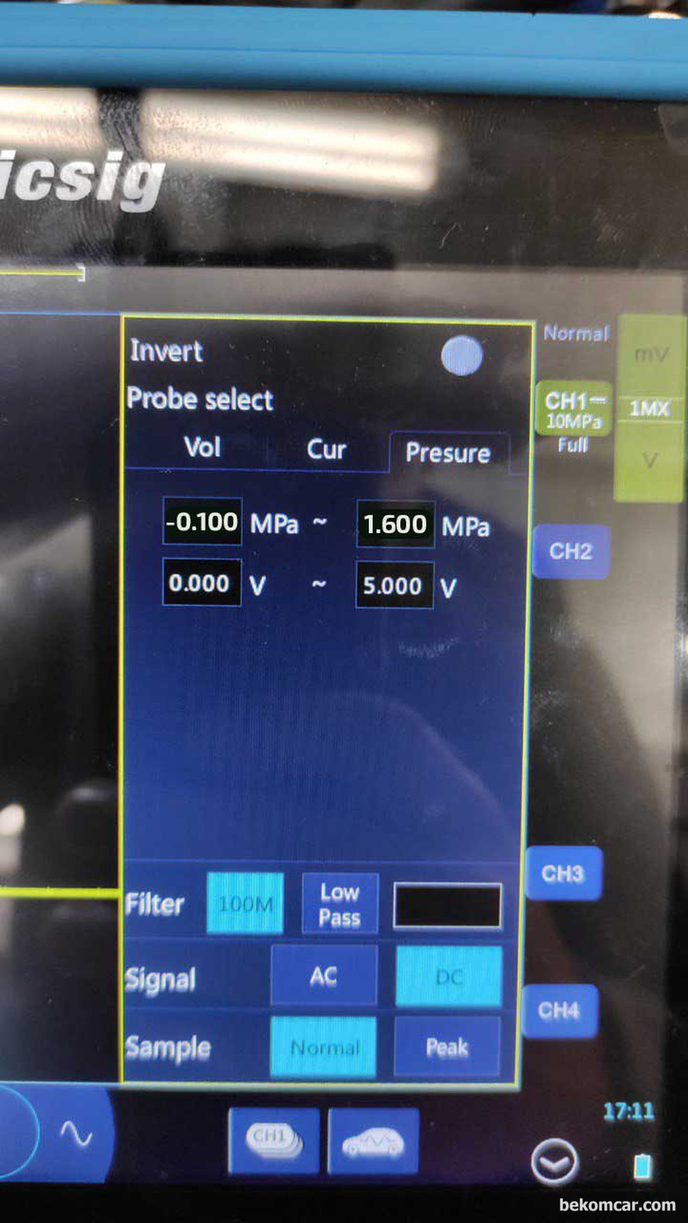 Micsig ATO1104 oscilloscope settings|ベコムカー (bekomcar)