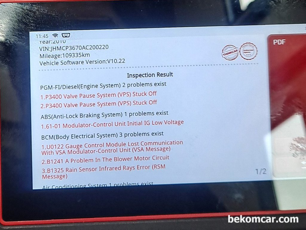 혼다 어코드 P3400고장코드, 엔진오일부터 점검하자|بيكومكار  (bekomcar)