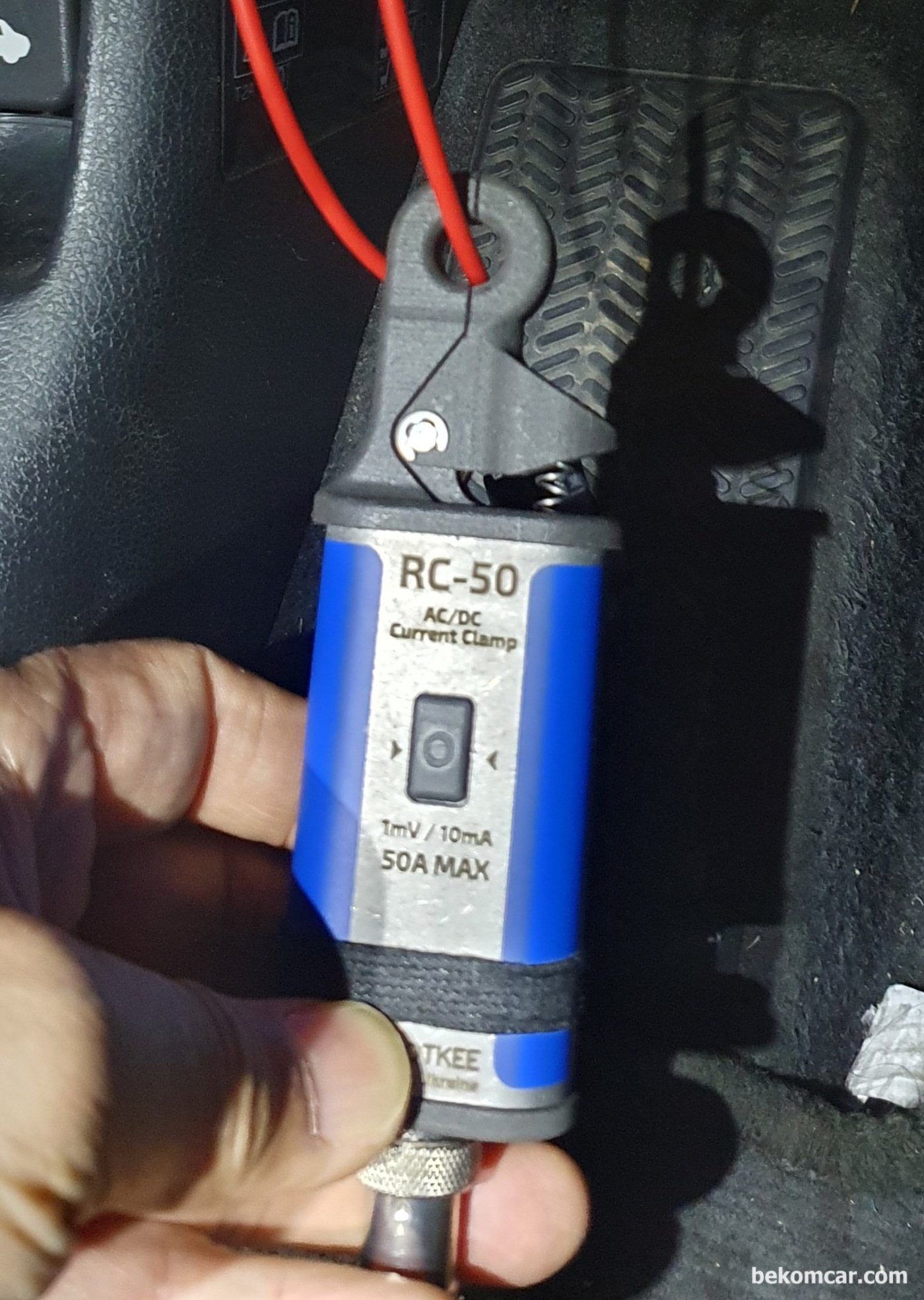 ROTKEE.com 의 전류계 RC-50 이다. HS512Max 와 함께 어코드 9세대 연료펌프 파형측정 및 작동상태 분석에 사용되었다.|ベコムカー (bekomcar)