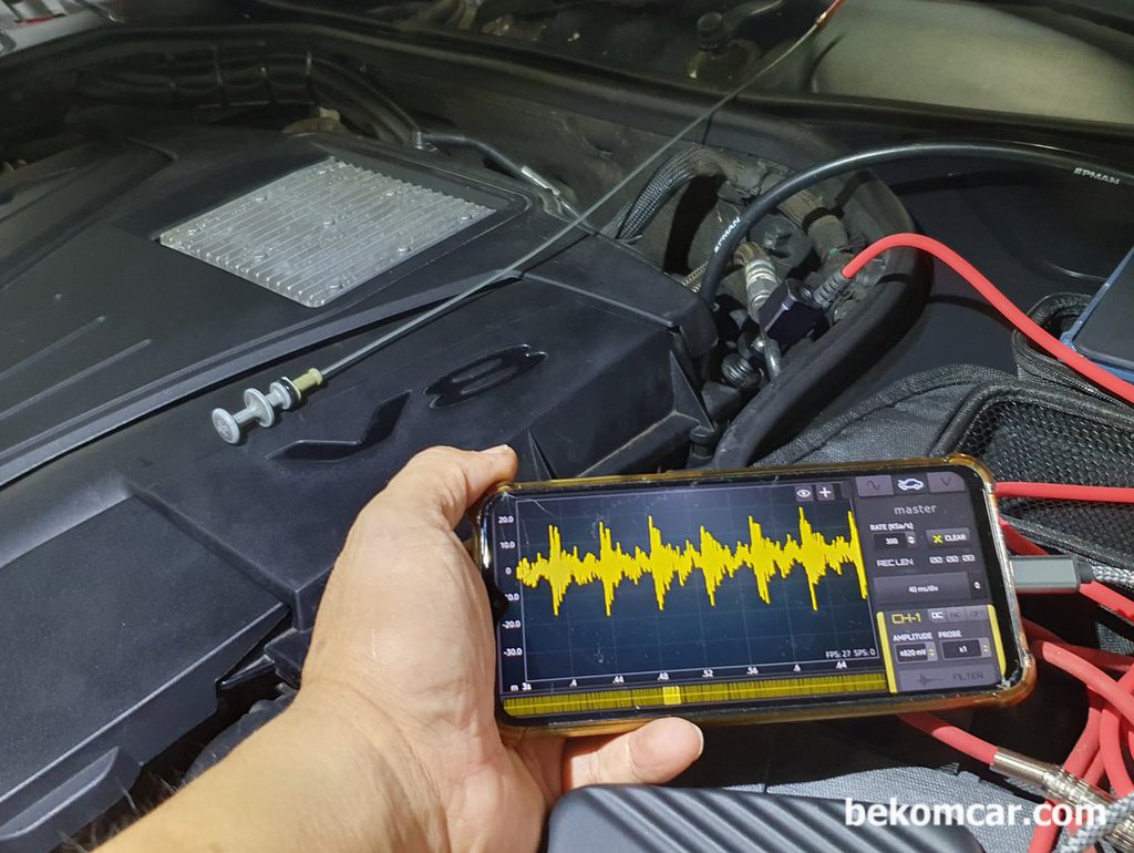 현장에서는 최대한 분해없이 빨리 진단해야, W222 S500 인젝터 라인상태 진단|بيكومكار  (bekomcar)