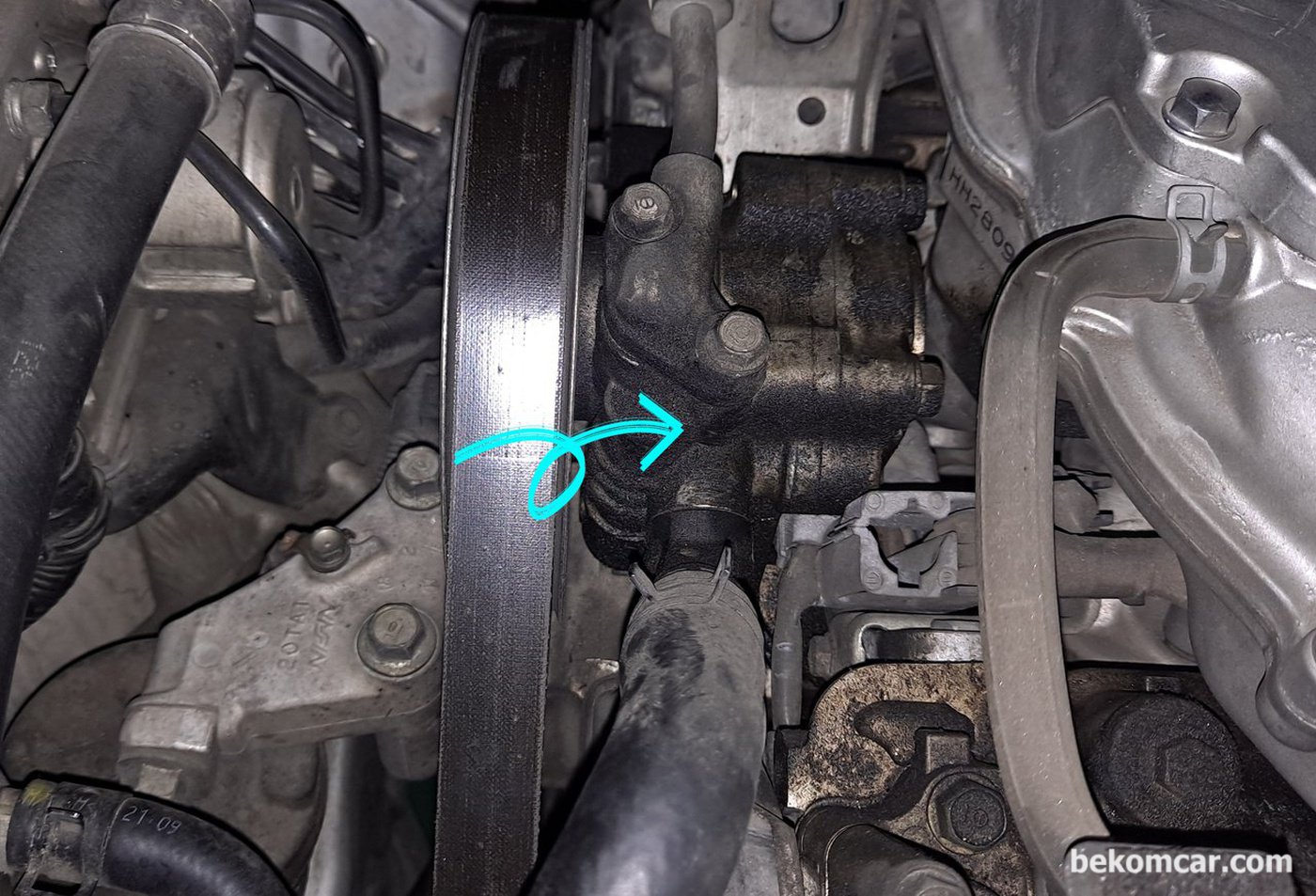 혼다 어코드 CRV 시빅 등포함 K24 K3시리즈의 파워펌프 누유도 흔한것중 하나이다. 파워오일 누유위치에 따라 단순히 O링만으로 해결될수도 있다.|بيكومكار (bekomcar)