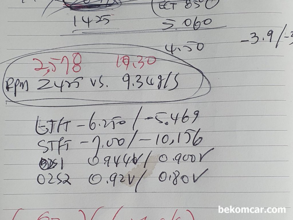 P0171 P0174 시스템 희박 (Lean) 메모장 기록|بيكومكار (bekomcar)