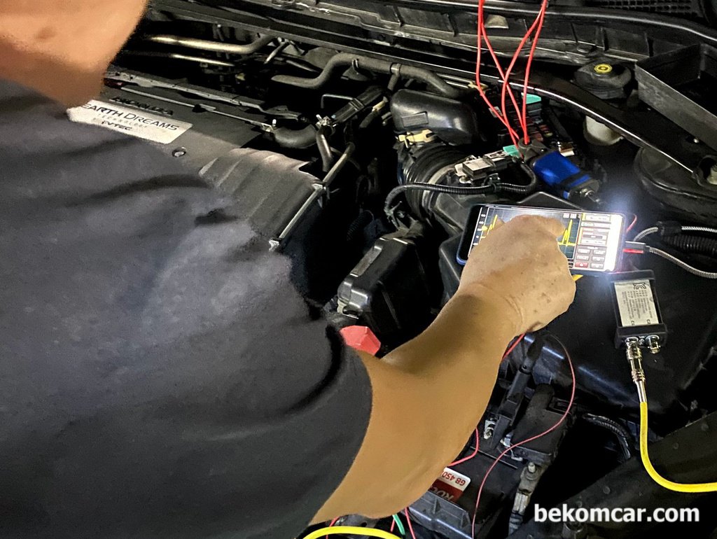 어코드 9세대 시동지연 관련 1~4번 실린더 인젝터 및 점화코일 전류 동시측정|ベコムカー (bekomcar)