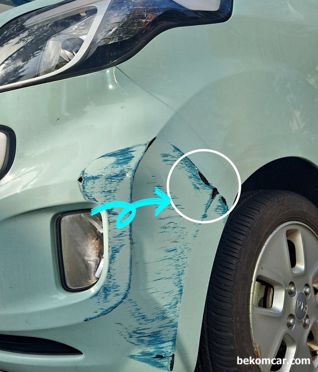 기아차 레이 앞 범퍼를 긁었는데 이거 컴파운드로 작업가능할까요?|ベコムカー (bekomcar)