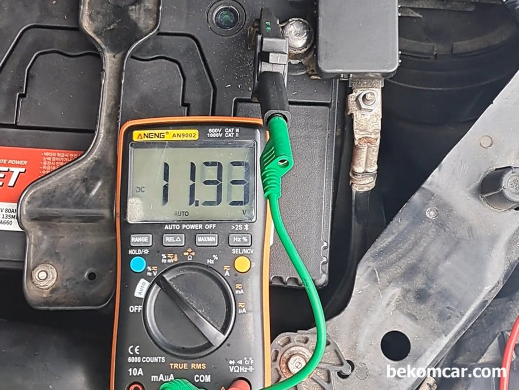 부하전압강하, 모든 전기 진단시 필수 점검항목. 어코드 9세대 P16E3 사례|بيكومكار  (bekomcar)