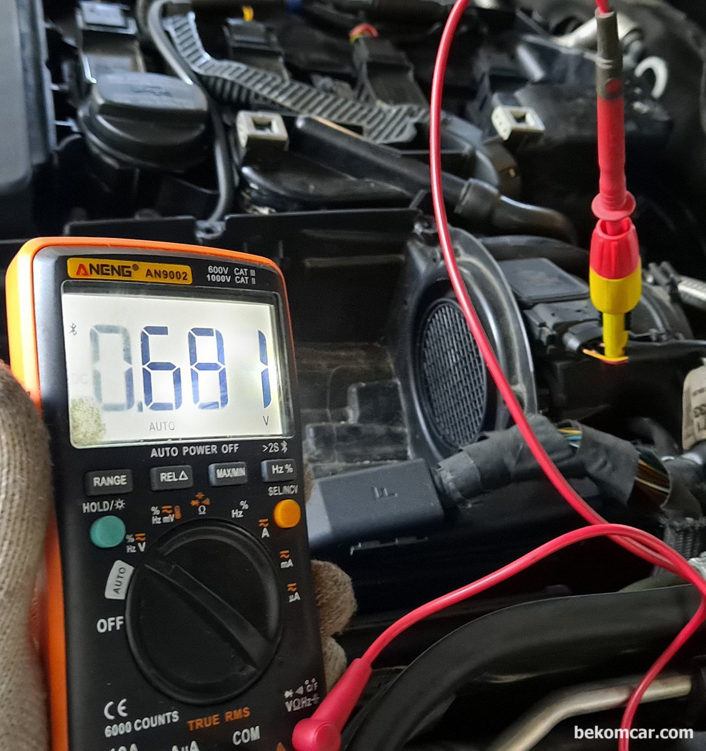 W211 E200K MAF센서 시그널 측정|베콤카 차량정밀진단