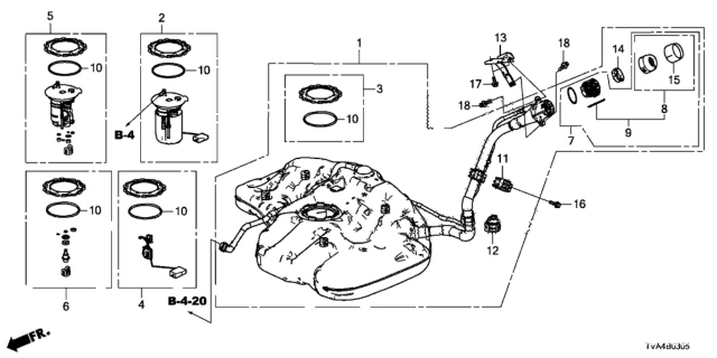 #5. Honda 17048-TVA-A02Filter Set, Fuel|贝科姆汽车 (bekomcar)