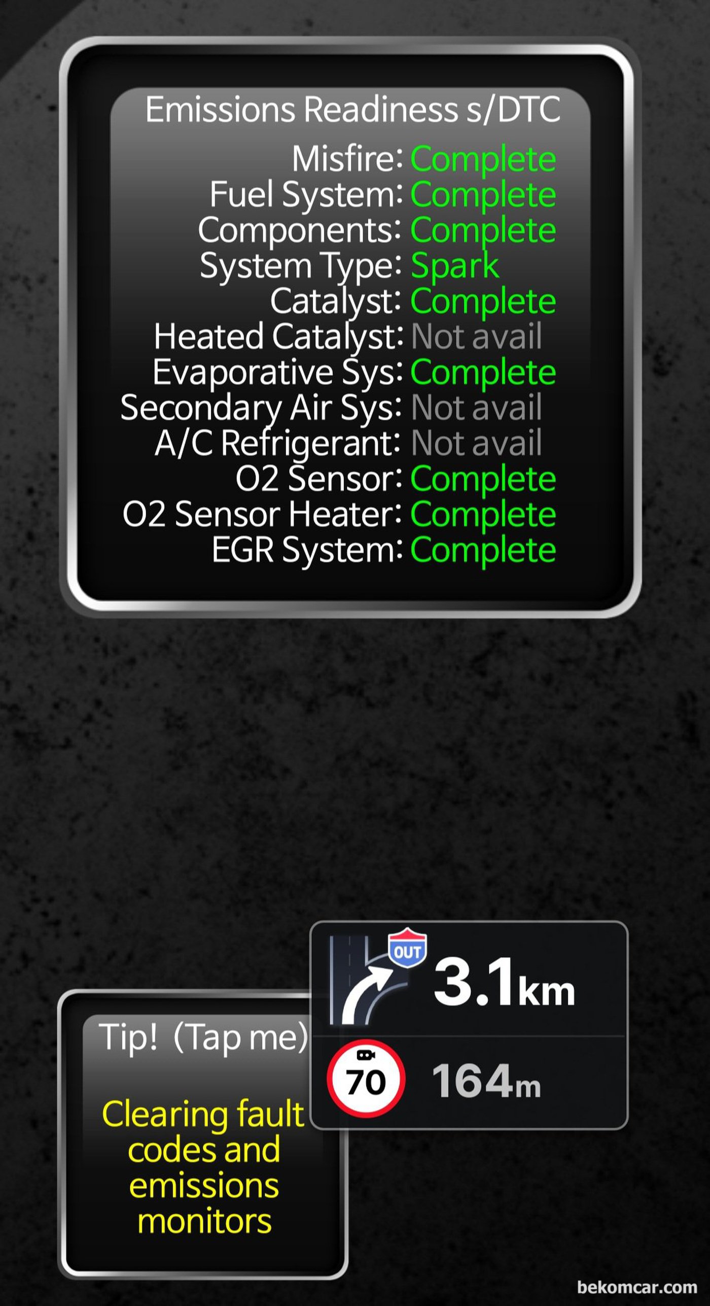 베콤카 치료후 약 1,000km정도 주행한 캠리gen6 의 토크OBD2 EVAP Readiness이다. 고객이 보내주신 OBD2 자료이다. 다 정상이다. 고장코드 없이 잘 지내는 캠리gen6가 대견스럽다.|bekomcar.com