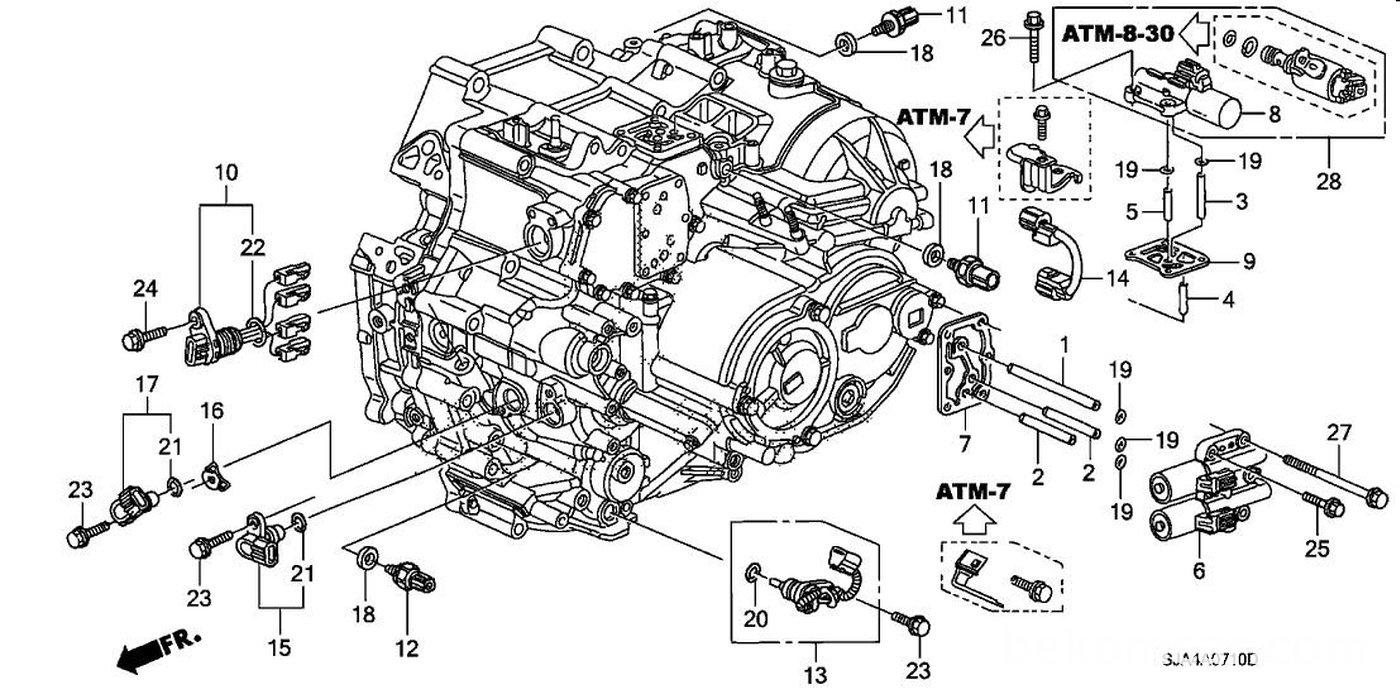 #11. 28600-RKE-004. Switch Assembly, At Oil Pressure, 2개필요함(Require Quantity: 2)|베콤카 차량정밀진단