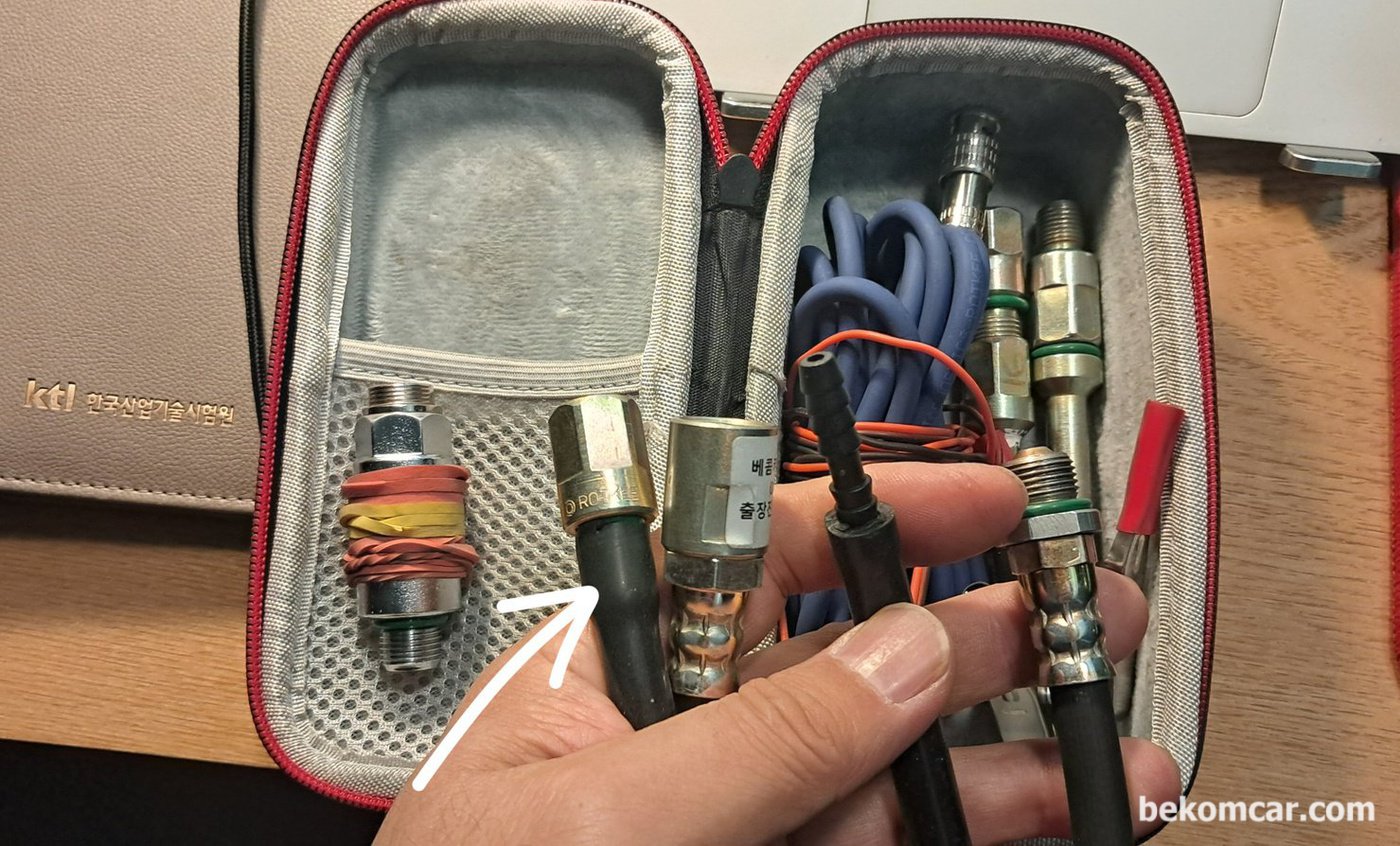 PS16 실린더압력센서 아답터에 진공호스를 이용해서 흡기등 압력측정도 좋다.|贝科姆汽车 (bekomcar)