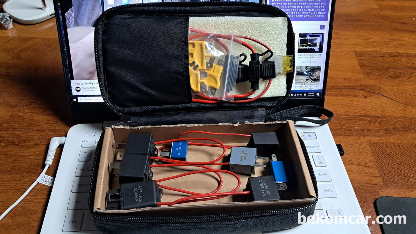 릴레이 휴즈 바이패스 키트, 오실로스코프 전류측정에 필수이다.|بيكومكار (bekomcar)