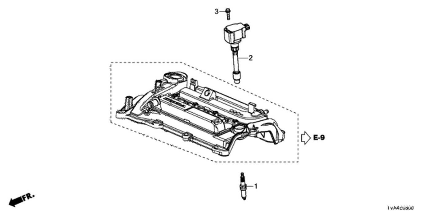 #1. Honda 12290-6A0-A01Spark Plug (Dilkar8P8Sy) (Ngk)
#2. Honda 30520-59B-013Coil Assembly, Plug To|贝科姆汽车 (bekomcar)