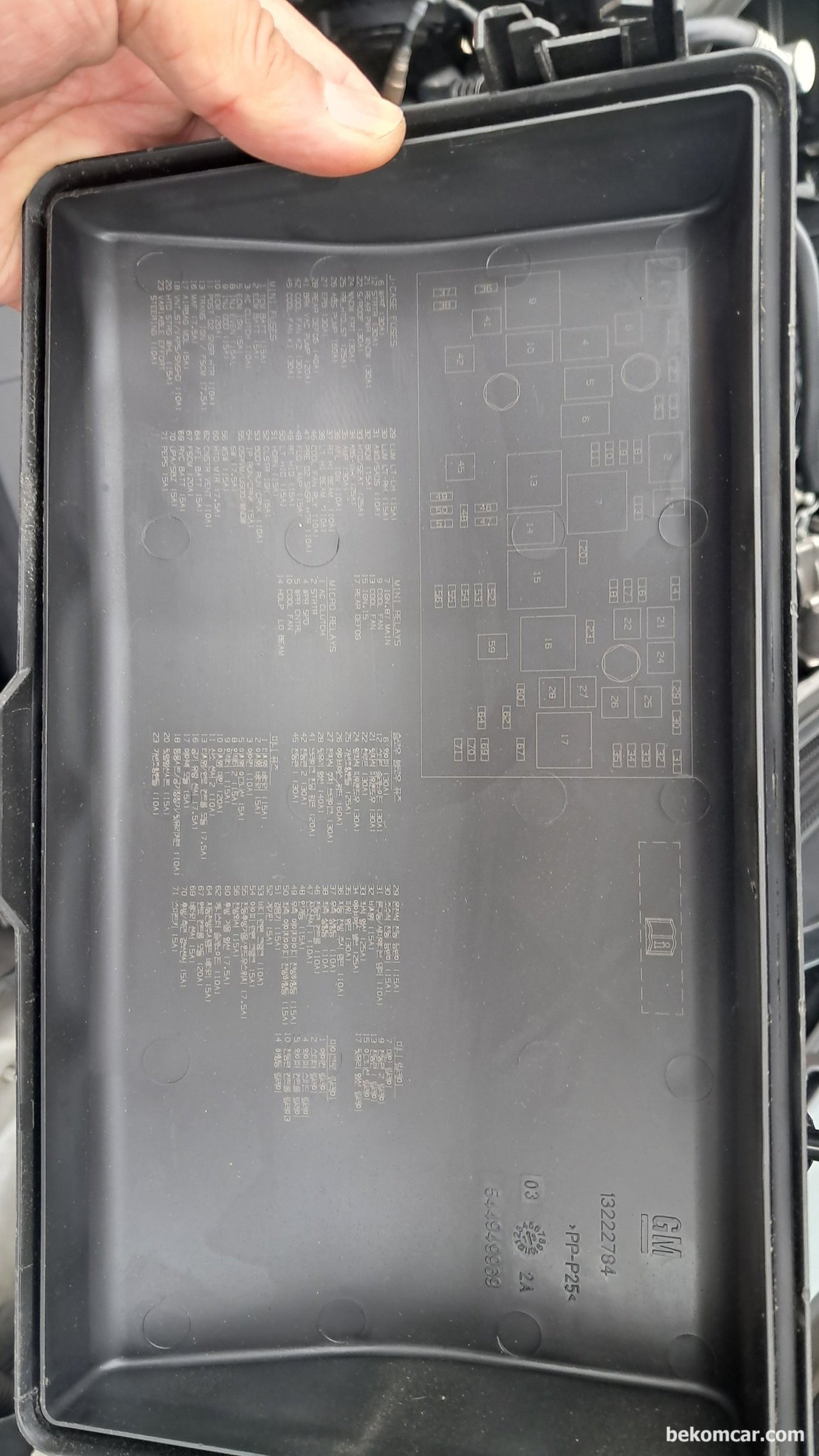 2013년 GM대우 알페온 3.0L 엔진룸 휴즈정보|bekomcar.com