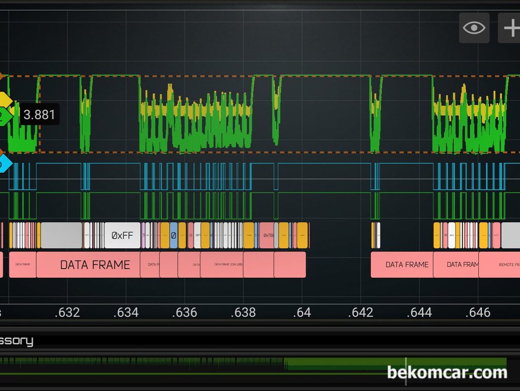 P1634고장코드 혼다 F-CAN High & Low 파형분석 기록자료|بيكومكار  (bekomcar)
