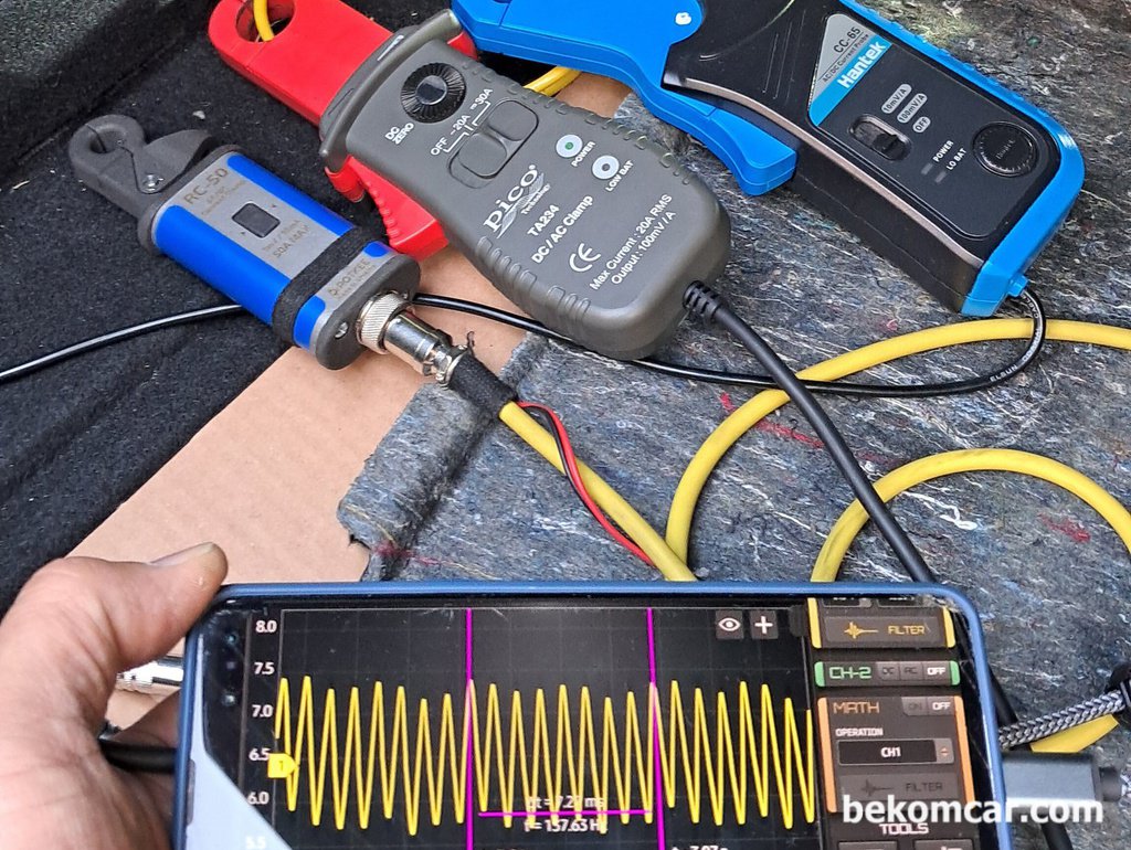 ROTKEE RC50, 피코 TA234 & 한텍 CC65 전류계 비교데이터 (E200K 연료펌프파형)|bekomcar.com