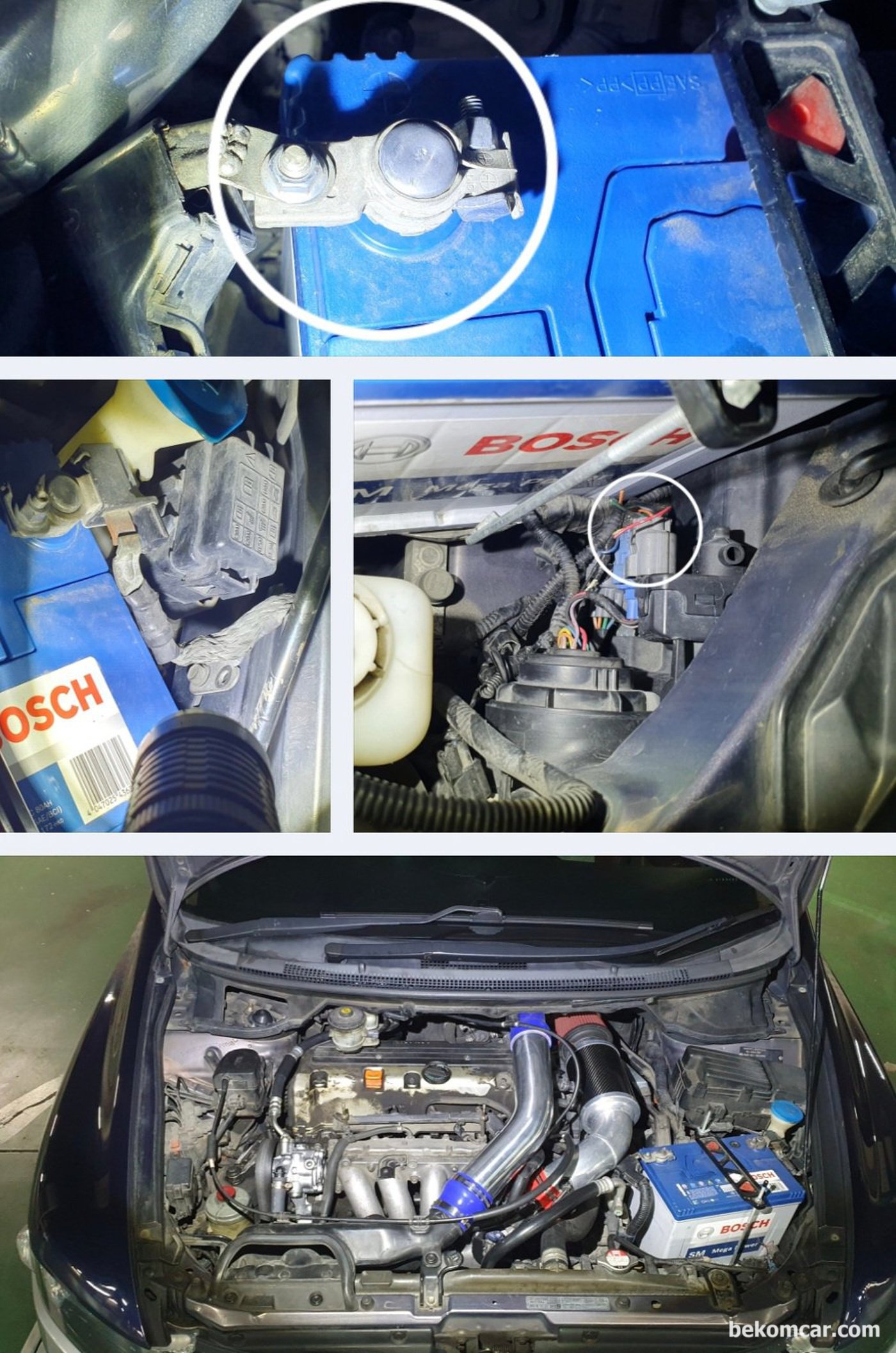 2004년 약 26만키로 주행한 JDM 혼다 오딧세이 2.4L 엔진룸 점검기록이다.|베콤카 차량정밀진단