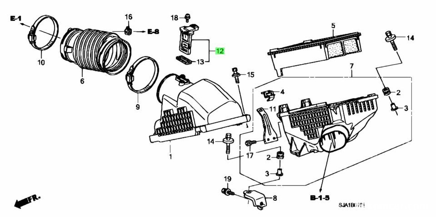 #12. 37980-RNA-A01, METER ASSY., AIR FLOW (About U$139)|贝科姆汽车 (bekomcar)