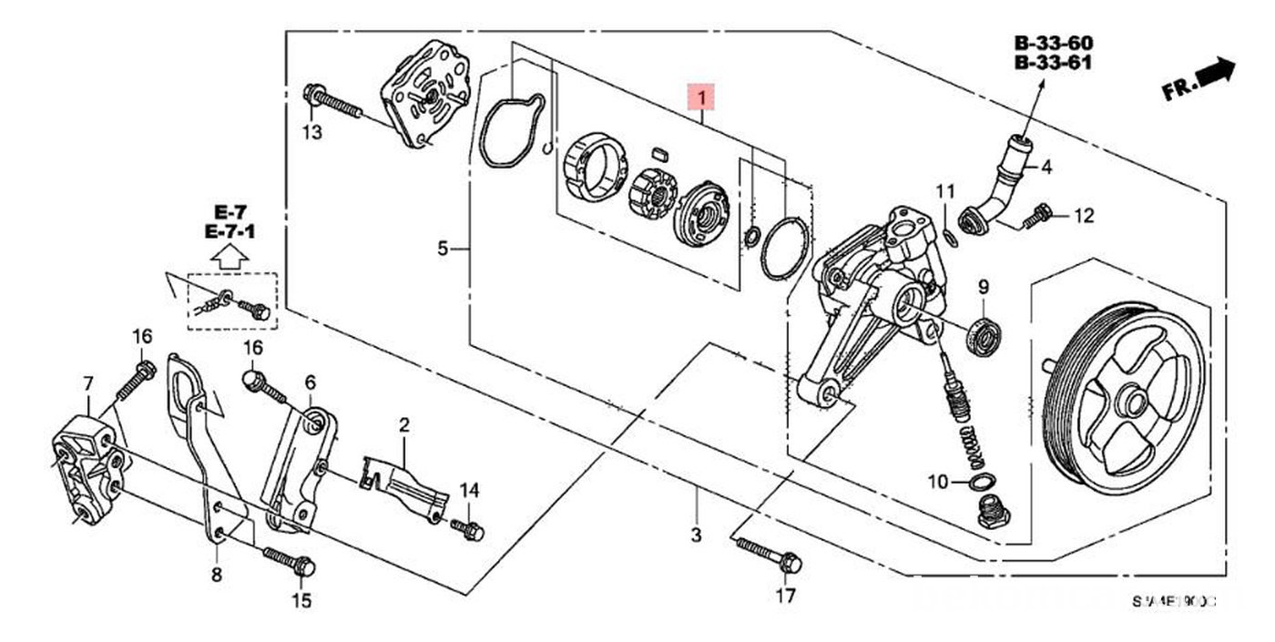 #1. 06530-RJA-005. Power Steering Pump Seal Kit
#11. 91345-P7A-003.O-Ring (저압)|베콤카 차량정밀진단