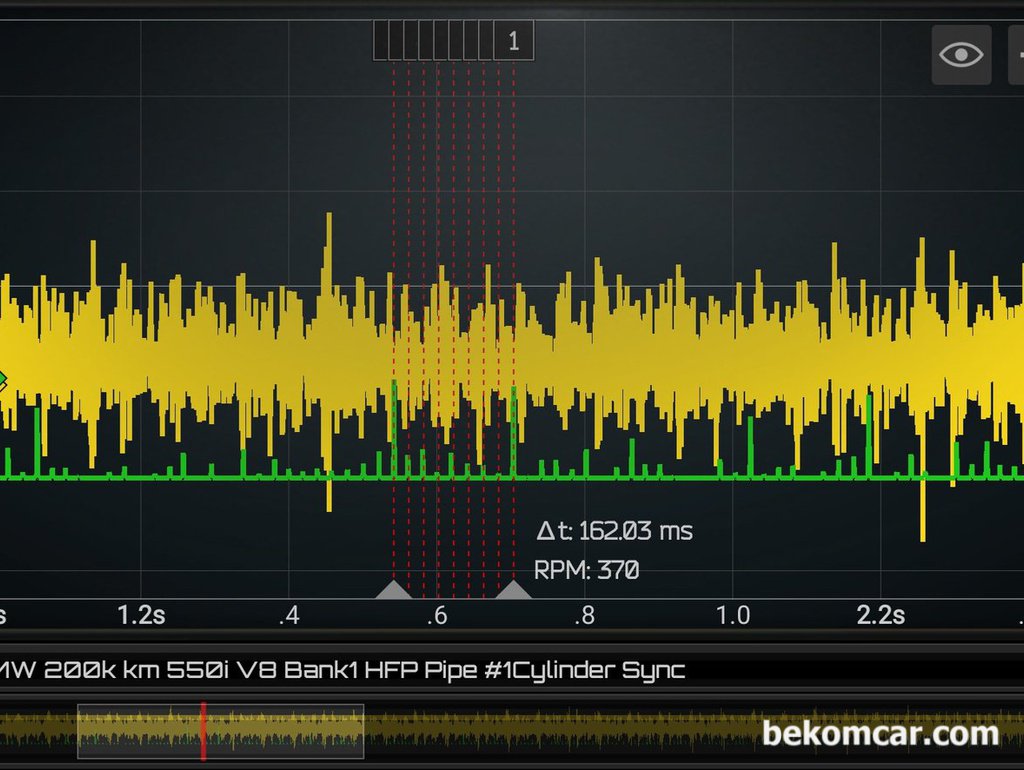 BMW 550i N63 V8 엔진 인젝터 분사량 압력 파형, 실화 & 부조 진단|بيكومكار  (bekomcar)