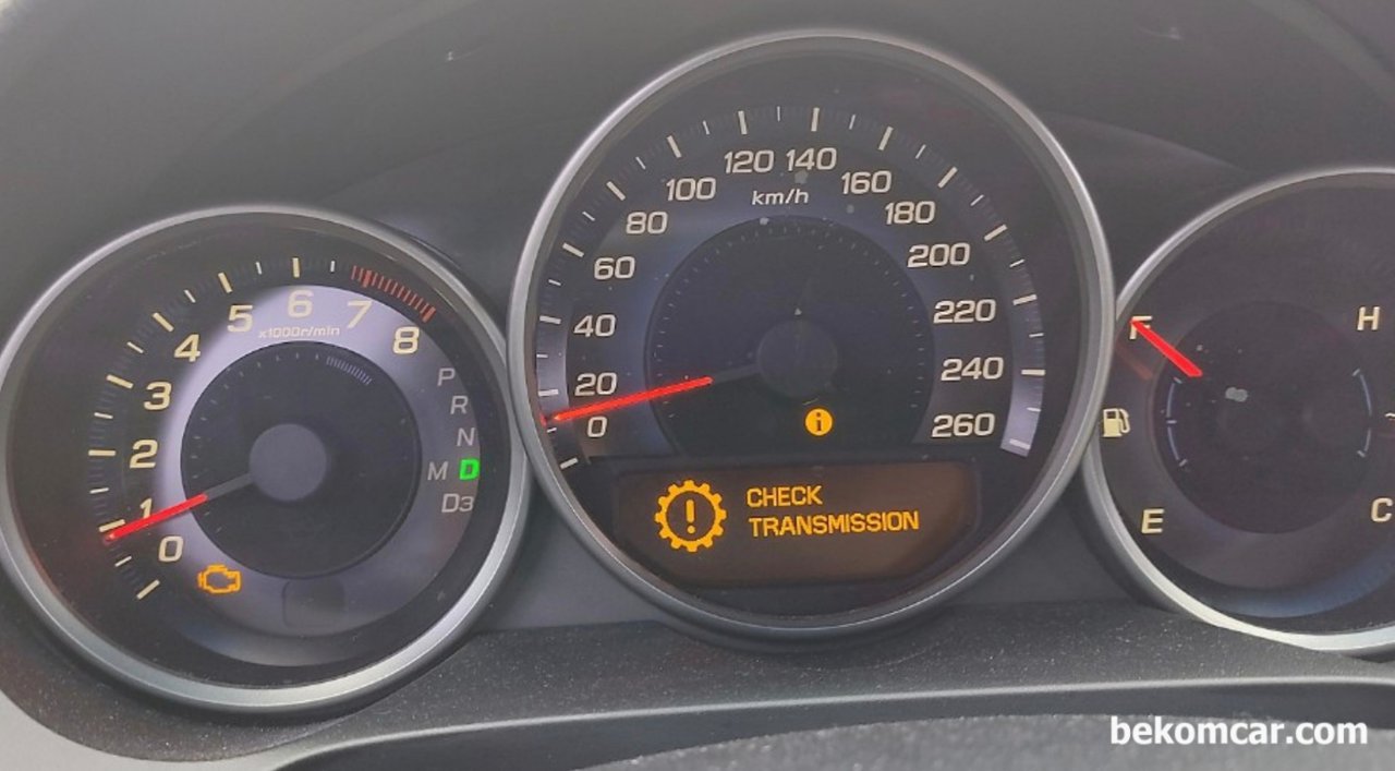 I see blinking 'D' gear, 'Check engine light',   'CHECK TRANSMISSION' warning lights. What should I do?, None|bekomcar.com
