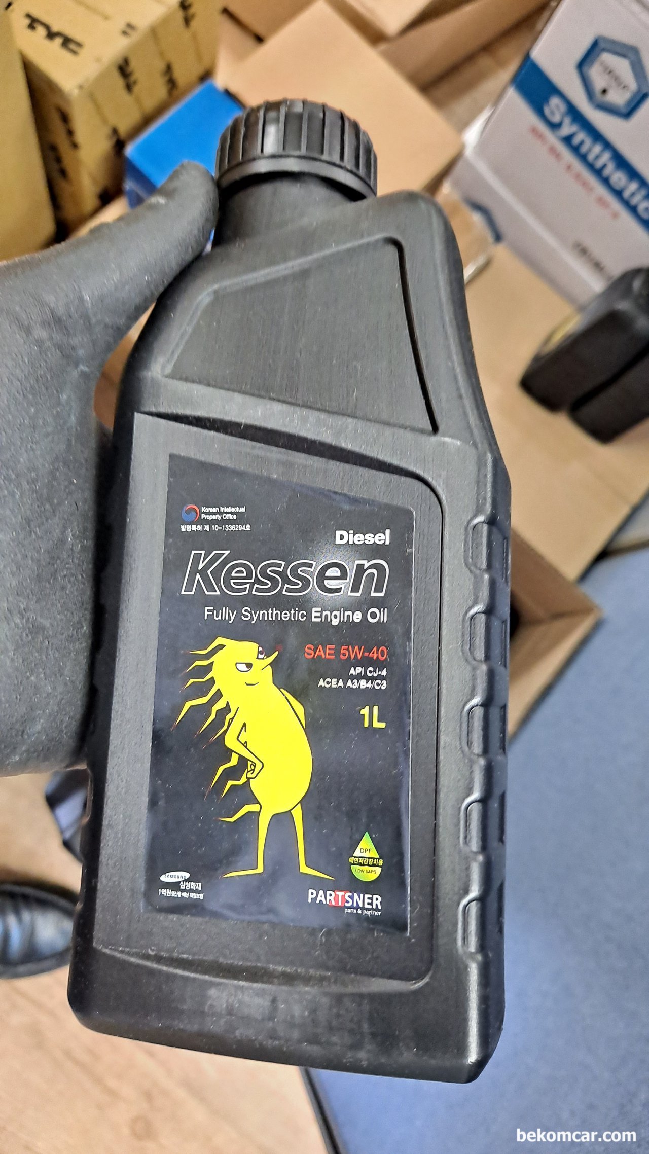 국내기업이 출시한 Kessen 엔진오일이다., |بيكومكار (bekomcar)