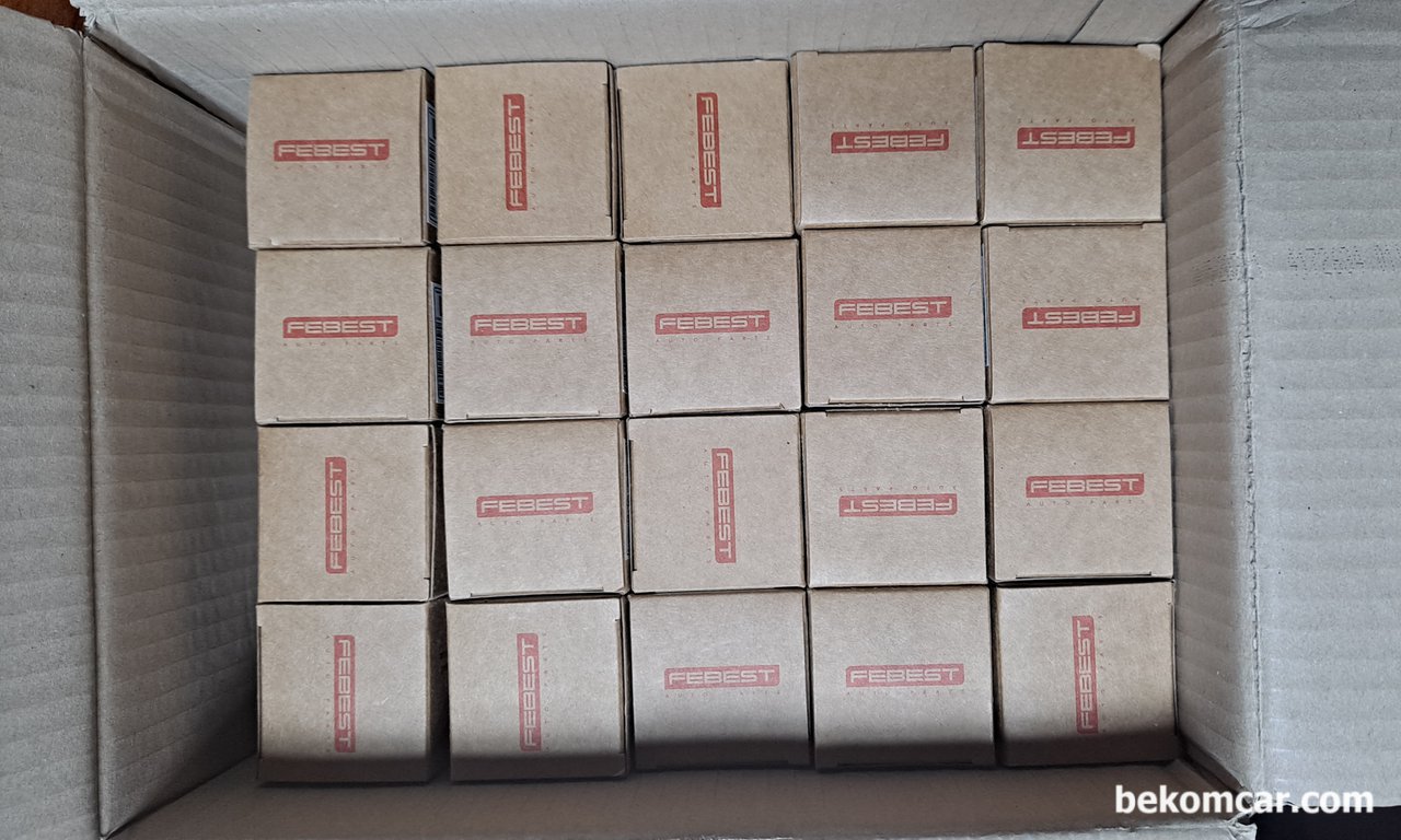 FEBEST 프론트 콘트롤암 부싱 TAB-100, 이번에 수입한 제품중 일부가 DHL로 먼저 도착했다. FEBEST사 TAB-100 프론트 콘트롤암 부싱이다. 포장상태도 매우 좋다.|贝科姆汽车 (bekomcar)