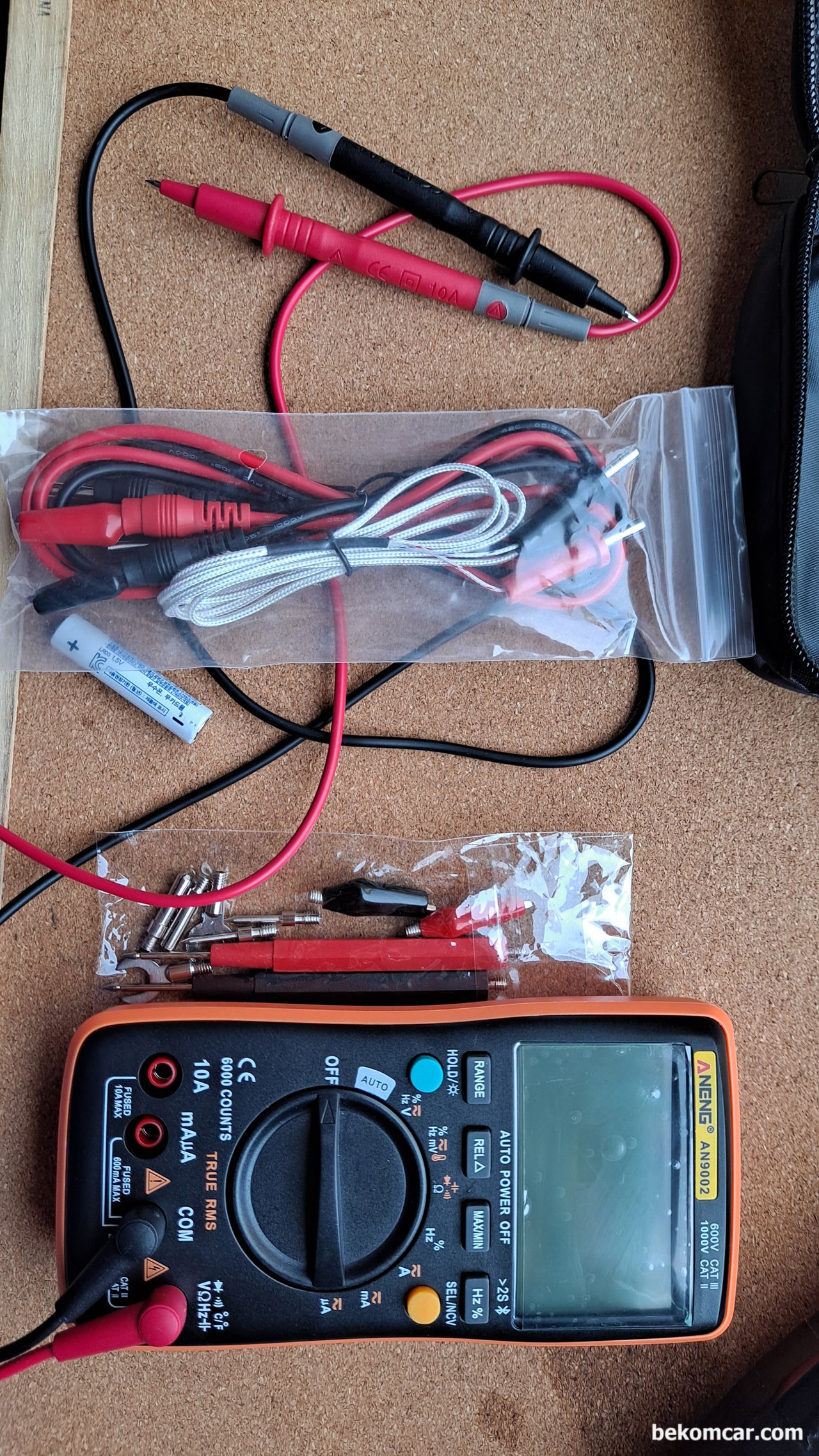 CAT II 1000V 블루투스 멀티미터와 오실로스코프, ANENG 9002 Bluetooth Digital Multimeter.디지털멀티테스터기 온도까지 측정가능하다.|بيكومكار (bekomcar)