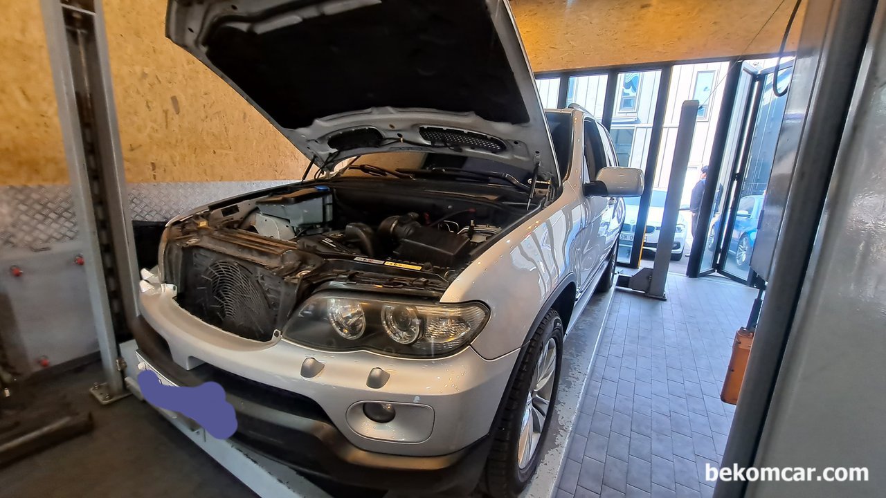 BMW E53 공연비희박 P0171, P0174 & IAC P1500 연막테스팅, BMW E53 공연비희박 P0171 과 P0174 그리고 IAC 벨브 열림고착 고장코드 P1500 이 동시에 진단기에 스캔된다.|ベコムカー (bekomcar)
