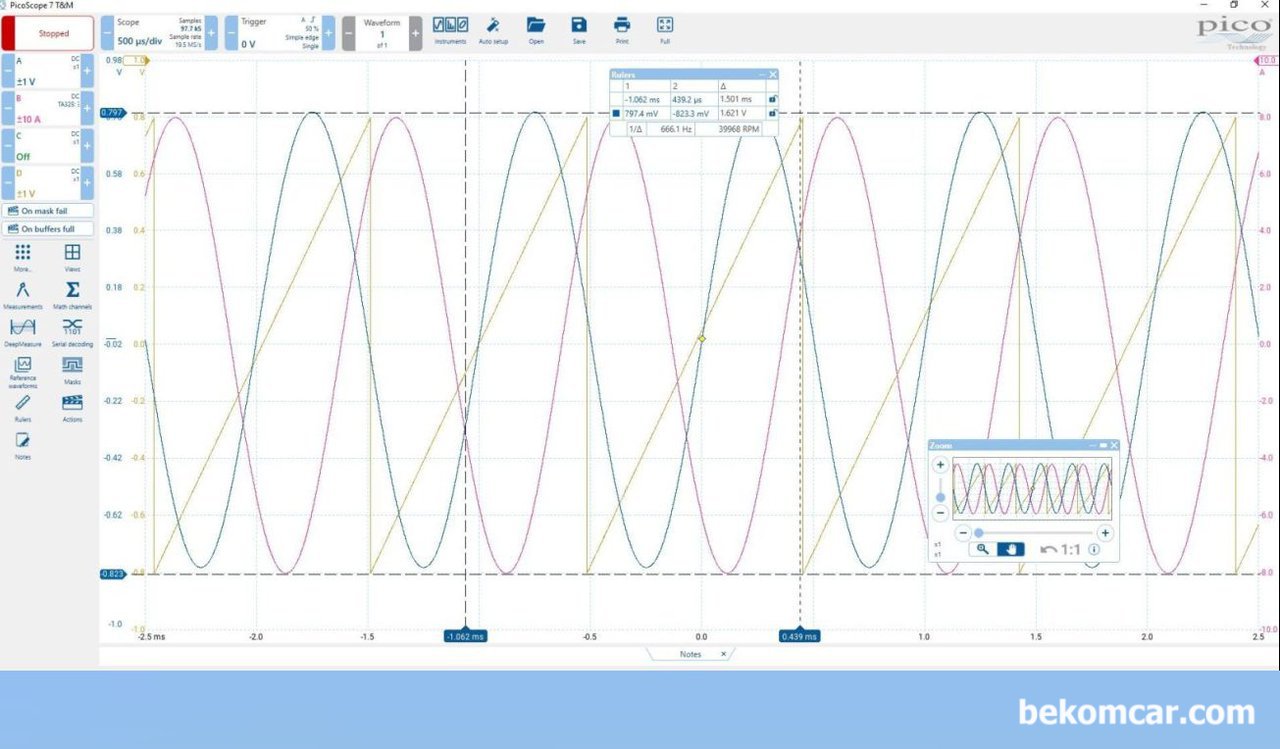 차량진단에 필수인 오실로스코프, PicoScope 7 S/W 이해, 오실로스코프 PicoScope 7 소프트웨어 데모. 오실로스코프는 하드웨어도 중요하지만 더 중요한것은 소프트웨어 인다. 이번 피코스코프 버전 7 소프트웨어는 향후 메인 릴리스 (LTS) 버전이라고 알려져 있다.|بيكومكار (bekomcar)