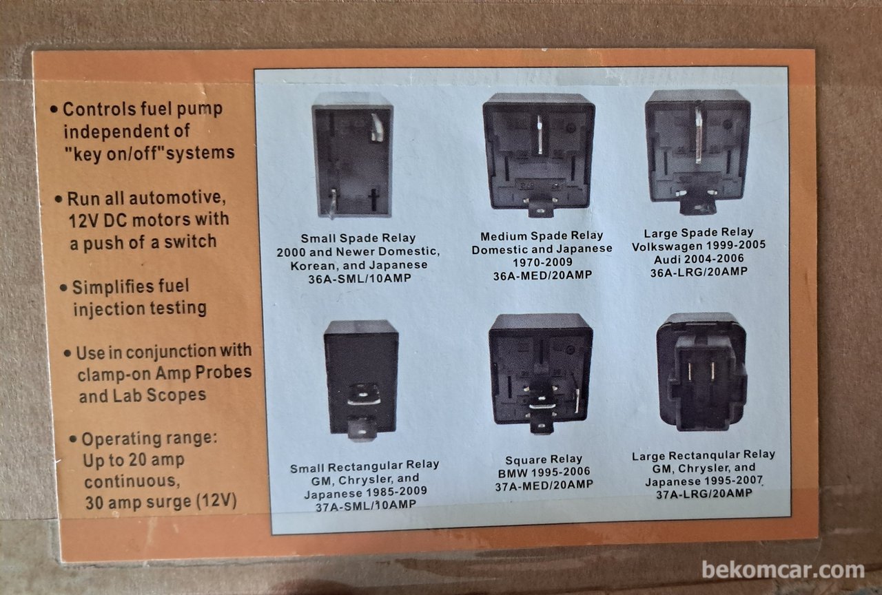 클릭하면 슬라이드쇼로 보실수 있습니다 Top Image-9038A Fuel Pump Relay Bypass Master Kit #FT-111-FT|베콤카 차량정밀진단