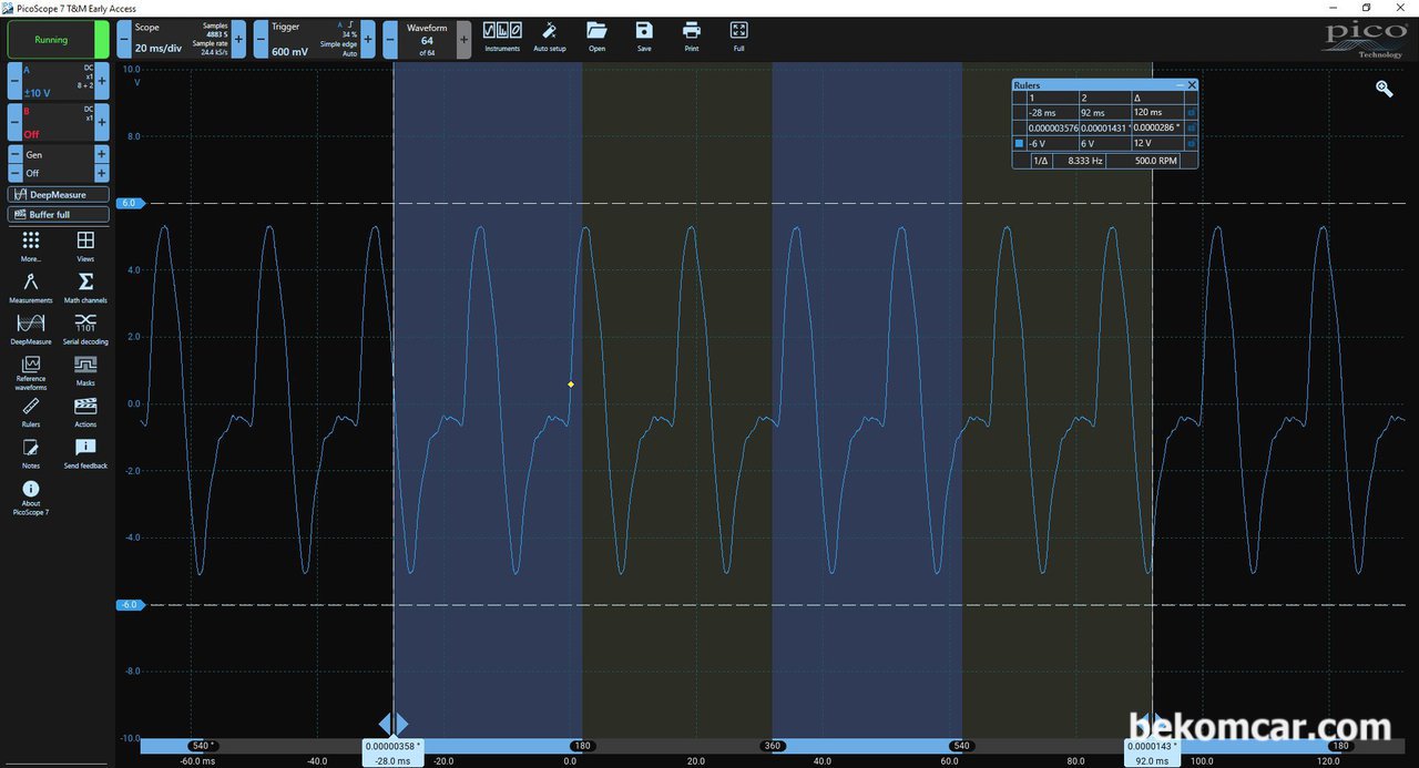 피코스코프 2204A PicoScope 2204A 파형분석, 피코스코프 2204A PicoScope 2204A 파형분석, 오실로스코프 이용 차량진단 방법론은 시스템화 되어 베콤카인증 정비소에 보급될것이다. 피코스코프 2204A는 비록 2채널에 10Mhz 20V 지원이지만 대다수 차량용 센서등 진단에는 적합하다.|بيكومكار (bekomcar)