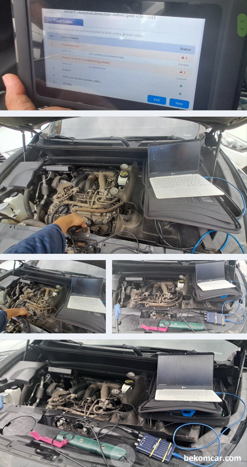 인피니티 QX60 중고차구매전 점검과정 추가자료, 수원자동차 매매단지에서 인피니티 QX60 SUV 차량 구매동행 서비스를 했다. 기록으로 점검사진을 남긴다.|بيكومكار (bekomcar)