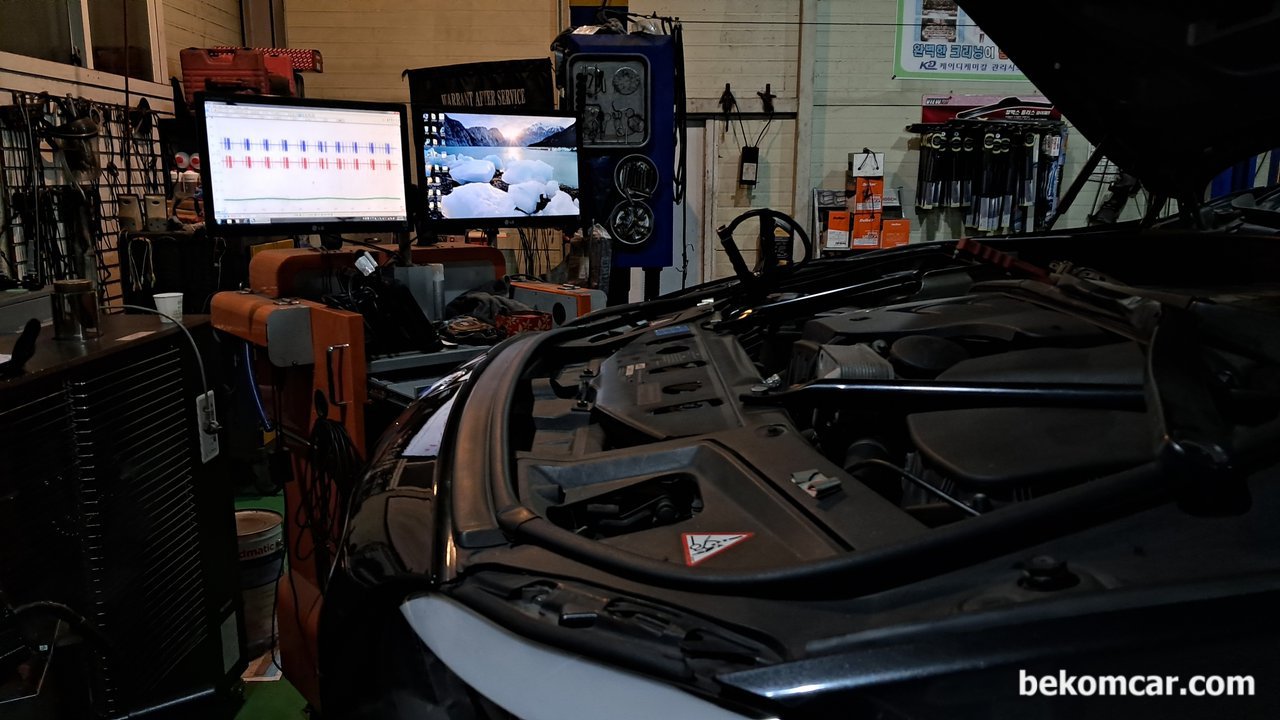 Flexray 파형기본 형태, BMW F10 528i DSC (ABS 모듈) 통신에러 장애진단 과정, 플렉스레이 (Flexray) 데이터통신 (~10Mbit/s) 프로토콜은 CAN 통신 (~1Mbit/s)보다 약 10배 더 빠른 통신트포토콜이다. 측정차량은 BMW F10 528i 차량이다. F10 528i DSC 파형 측정장소는 수입차 전문정비소 일산 '카젠백석점' 이다. 자동차시민연합 착한정비 업체이다.|bekomcar.com