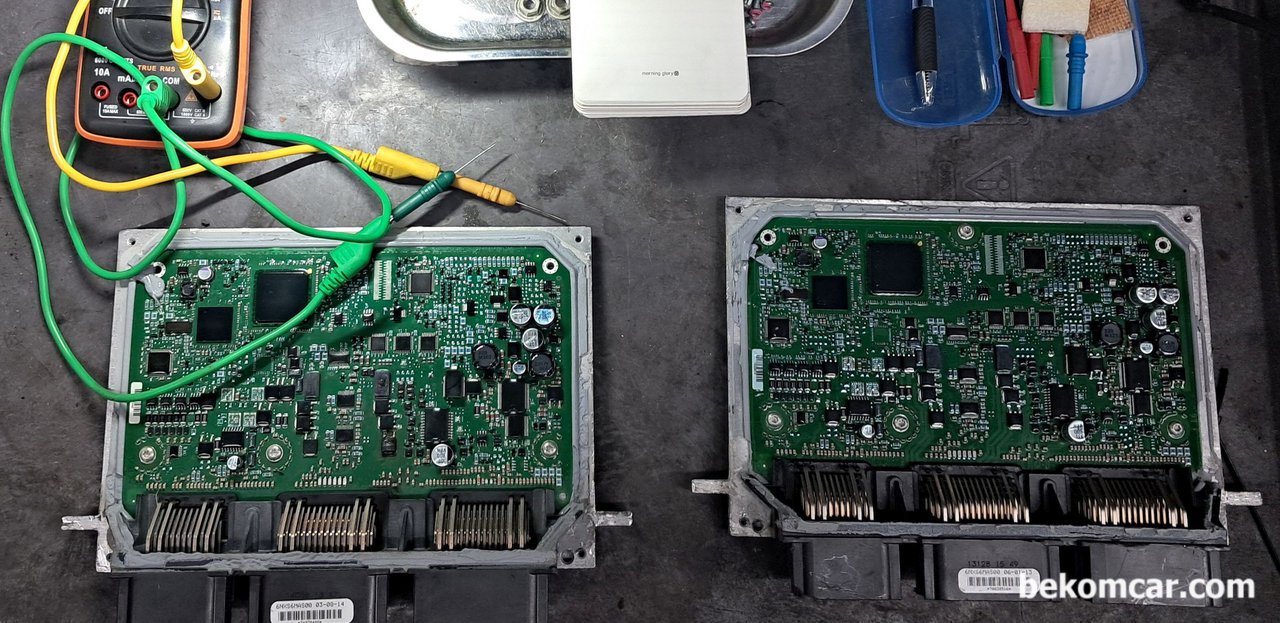 포드 익스플로러 점화코일 역류전압, ECU IGBT MOSFET 진단점검, 포드 익스플로러 ECU 클론작업을 하기위하여 비교해본다. 새 ECU는 비싸기때문에 중고ECU에서 필요한 부품을 이식하여 정비를 한다. 점화코일, 인젝터 및 공연비상태(연소)를 잘 챙기는것이 중요하다.|贝科姆汽车 (bekomcar)