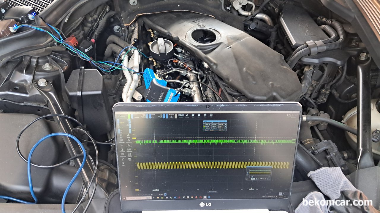 BMW 6GT에 연료향상 장치 DCM3000, DCM5000, DCM7000 파형 데이터 분석, BMW 6GT에 연료향상 장치 DCM3000, DCM5000, DCM7000 파형 데이터 분석 하는 과정이다. 각 제품군별로 상당히 다른 전압과 전류가 측정된다.|bekomcar.com