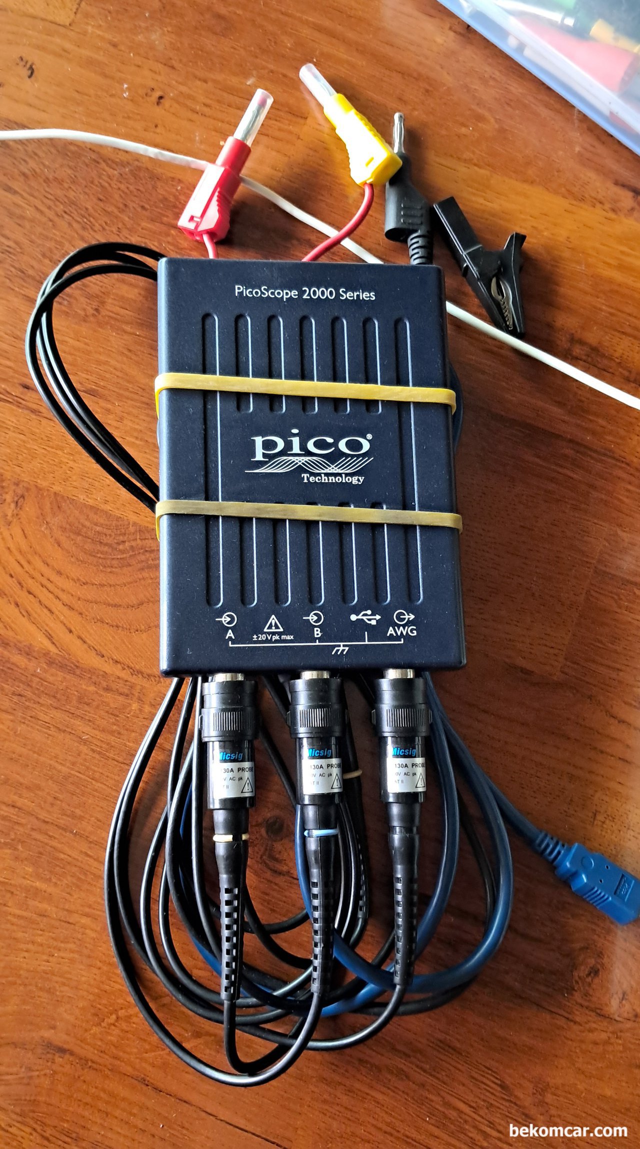 2채널 피코 2204A에 사용할 4mm 바나나 잭 맞춤식 프로브 작업기록, 스코프는 Micsig VATO2004 와 피코 2채널 2204A 를 주로사용한다. 오늘 작업은 피코2채널 2204A 의 프로브 맞춤형 작업이다. 기존 프보르를 전부 4mm 바나나 잭을 사용할 수 있게 개조했다.|베콤카 차량정밀진단