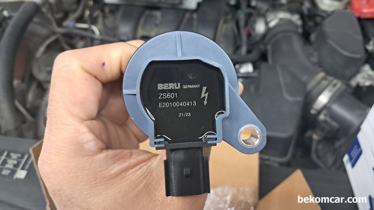 순정 or OEM 부품이 중요성, 포드 익스플로러 ECU교체 사례, 또 다른 점화코일로 BERU 브랜드이다. 베콤카는 항상 순정이나 OEM 점화코일 교체, 점화플러그 교환을 권장한다. 특히 2 와이어 점화코일 기술의 경우 더욱더 순정이나 OEM 점화코일 과 점화플러그 사용이 중요하다.|베콤카 차량정밀진단
