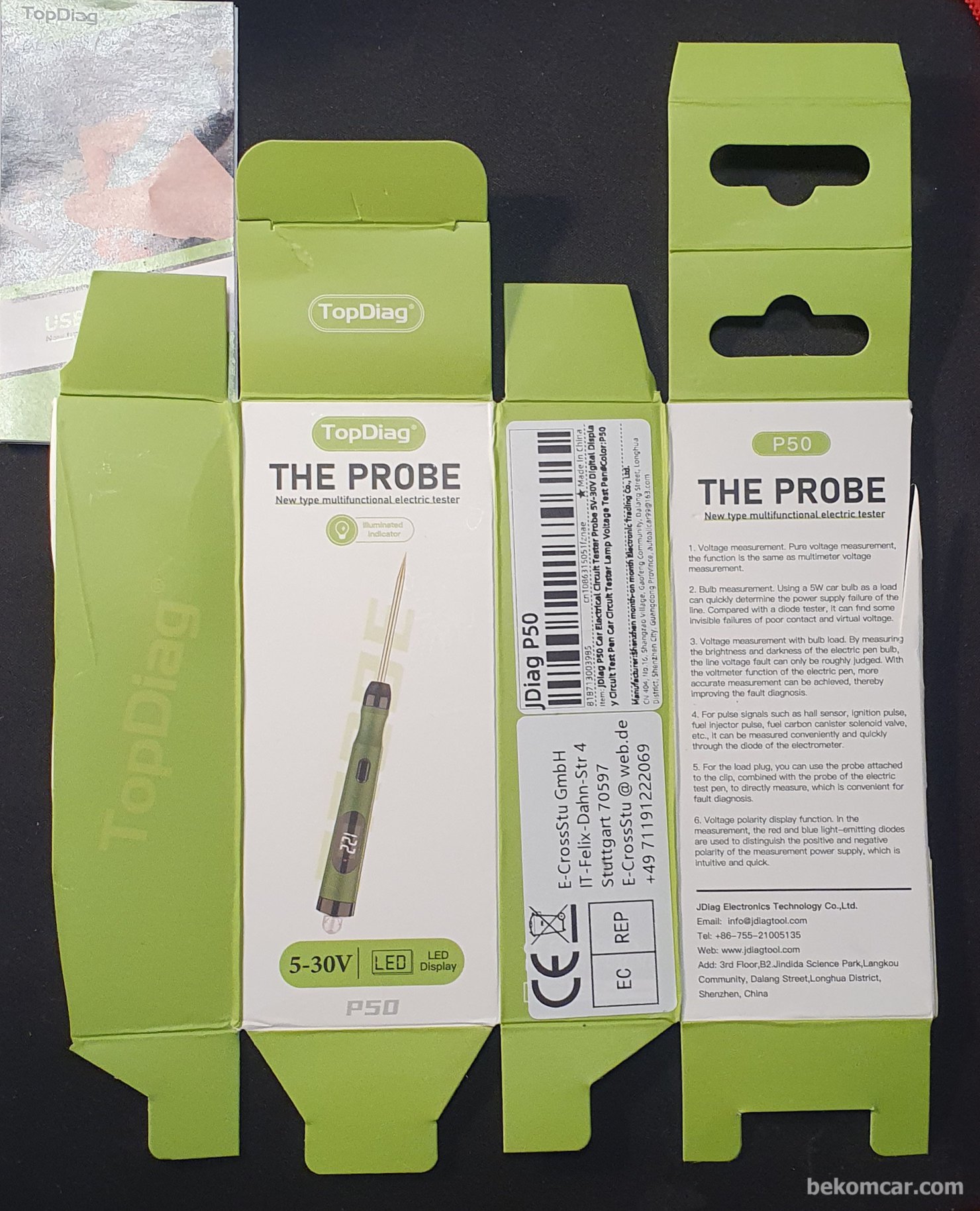 Right Image-TopDiag P50 Circuit Tester 회로 점검 라이트 테스터|بيكومكار  (bekomcar)