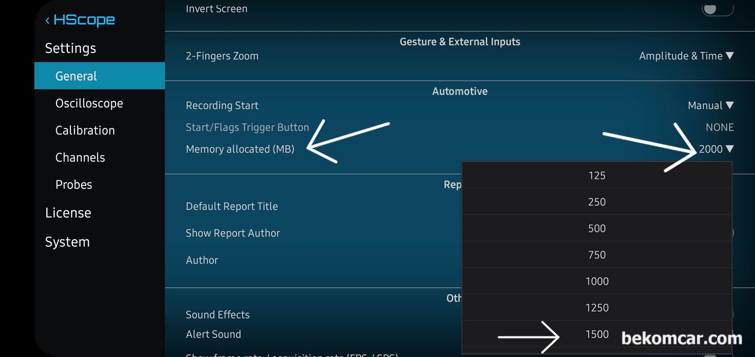 최대저장 메모리 세팅하기|bekomcar.com