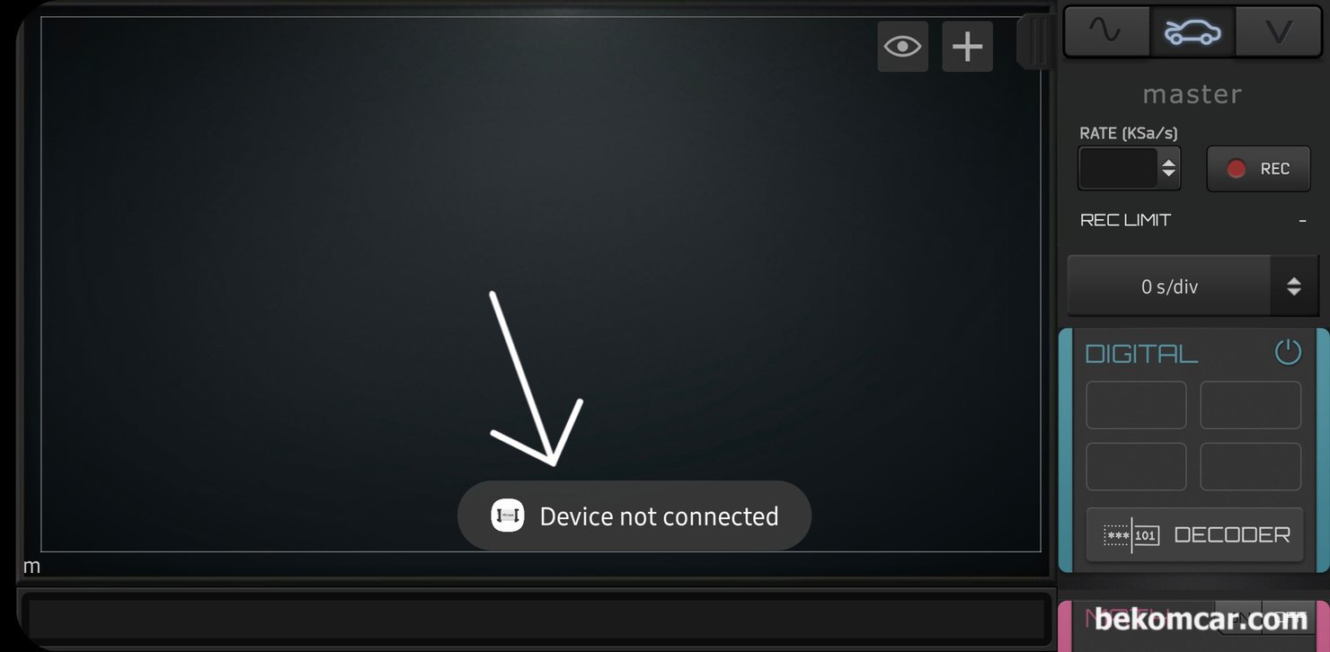 'Device Not Connected' 메시지|bekomcar.com
