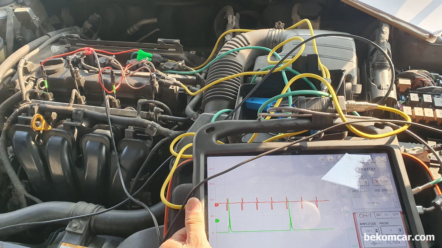 자동차전용 오실로스코프 BNC케이블 구매기준, 베콤카에서 국내대리점으로 수입 유통하는 ROTKEE BNC케이블, 실제 사용하는 경우이다.|بيكومكار  (bekomcar)