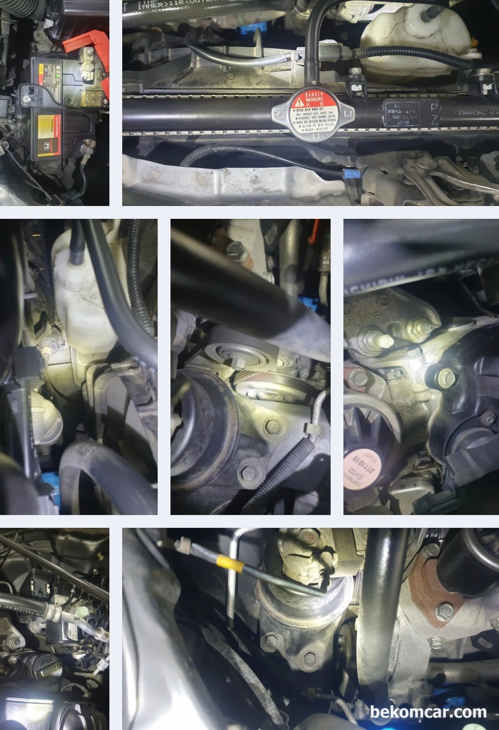 2011년 혼다 인사이트 하이브리드 중고차구매 점검기록 (종합 요약), 2011년 혼다 IMA 하이브리드 인사이트 중고차 구매전 진단 과정이다. 엔진룸 냉각수, EGR, ABS 등 주요 영역 육안 점검을 한다. 특이 사항 없다.|ベコムカー (bekomcar)